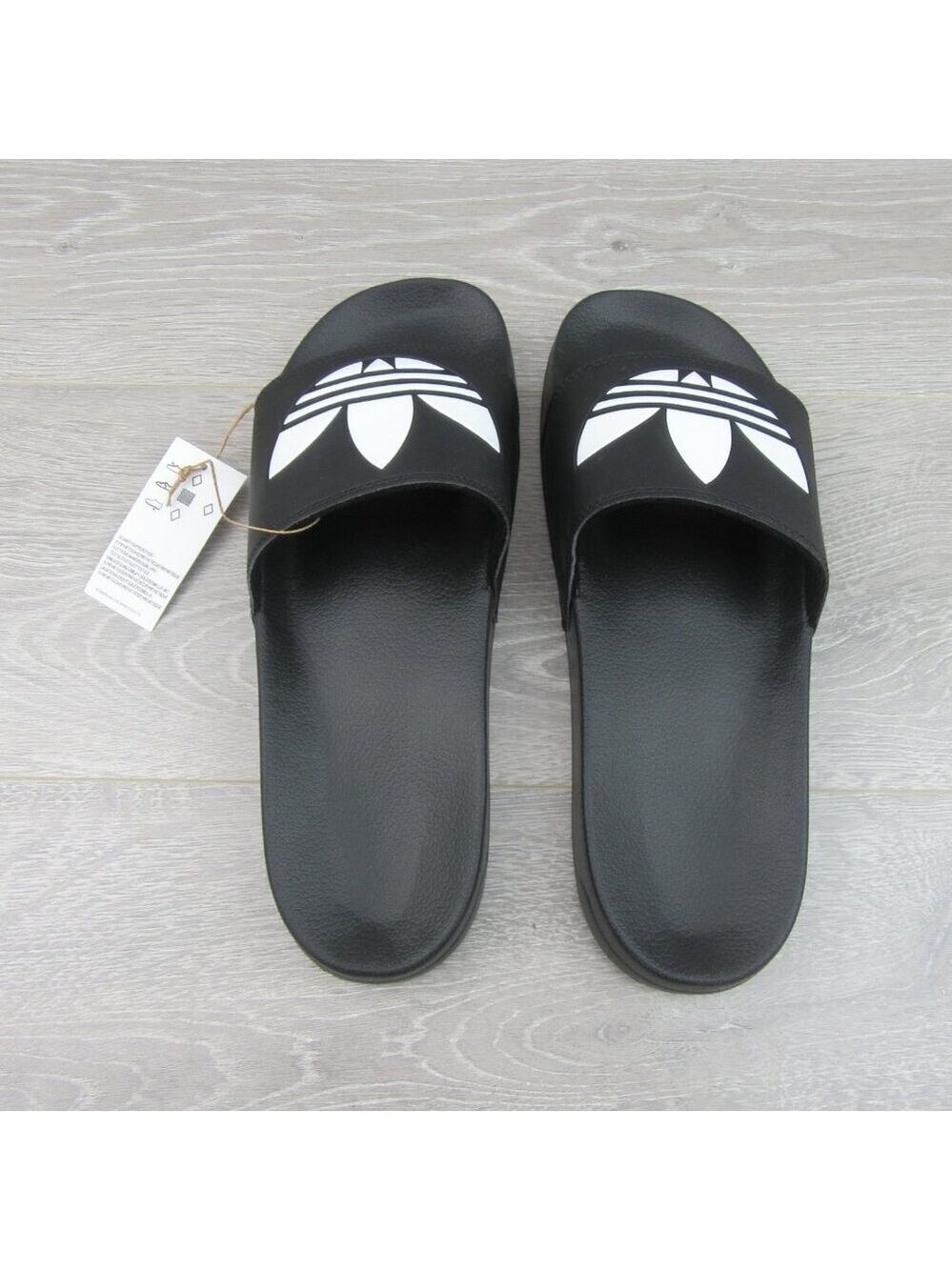 Adidas Originals Adilette Lite Black Sandal Slides Mens Size 13 NEW - Picture 4 of 9